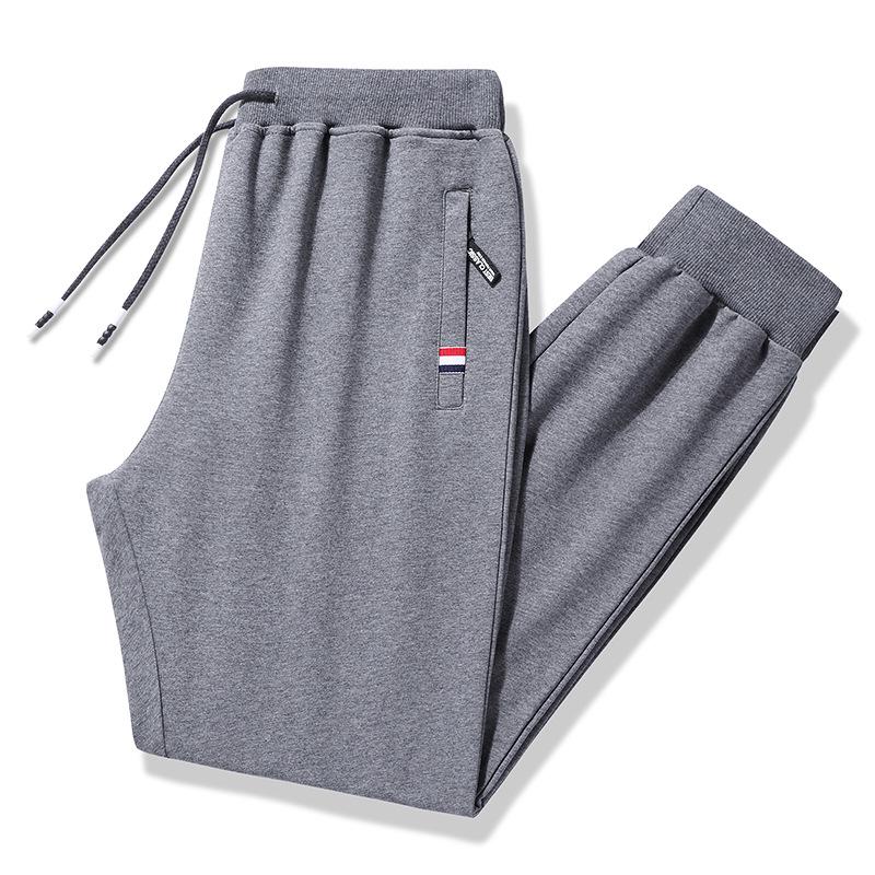 

Men s Cotton Casual Pants - 2026 Spring/Autumn, Loose Fit, Plus Size, Straight Leg, Cuffed Sweatpants M (40-48 kg)