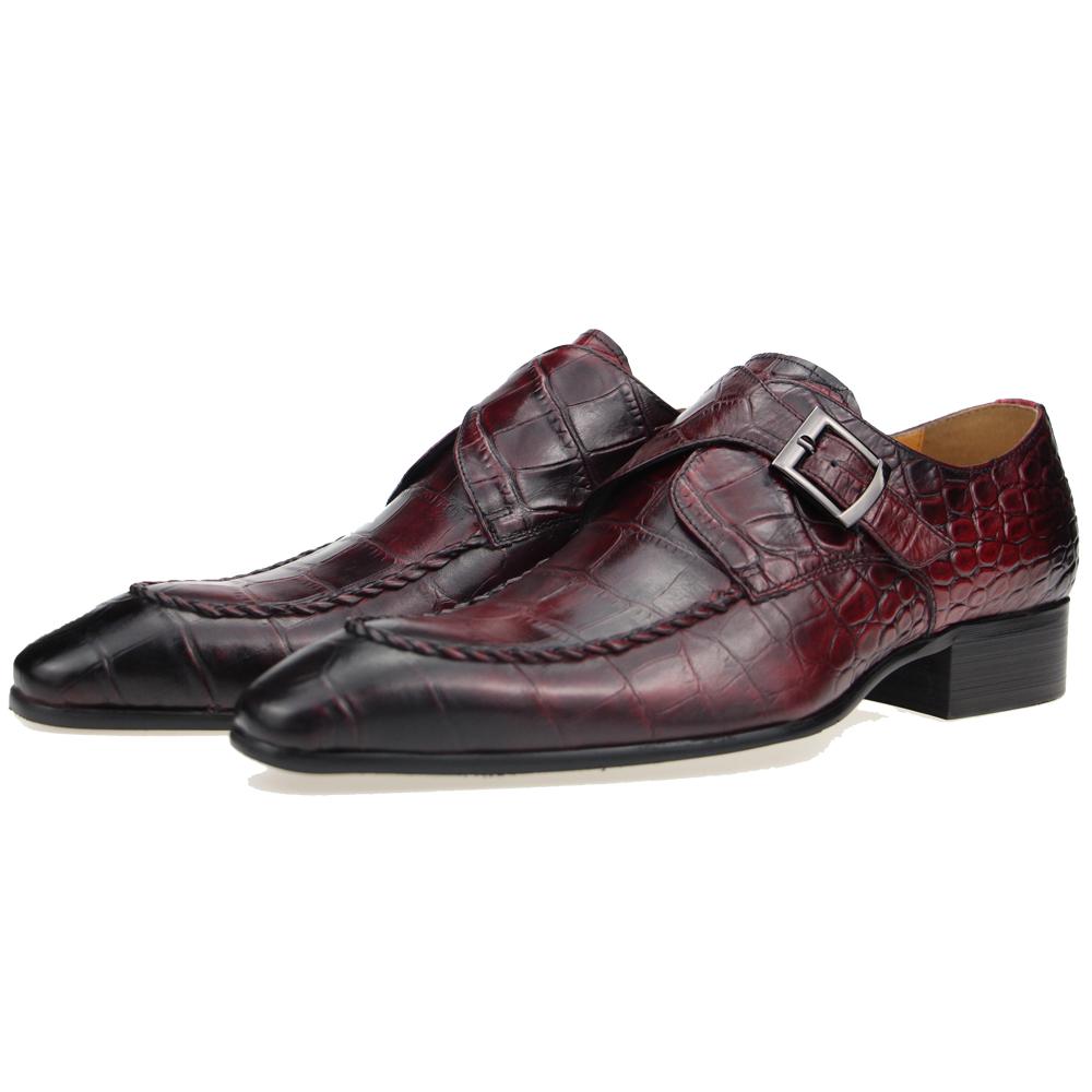 

Fashion Classic Wedding Shoes for Men Genuine Leather Dress Shoes Luxury Buckle Monk Strap Office Casual Footwear Fashion & Comfortable 50