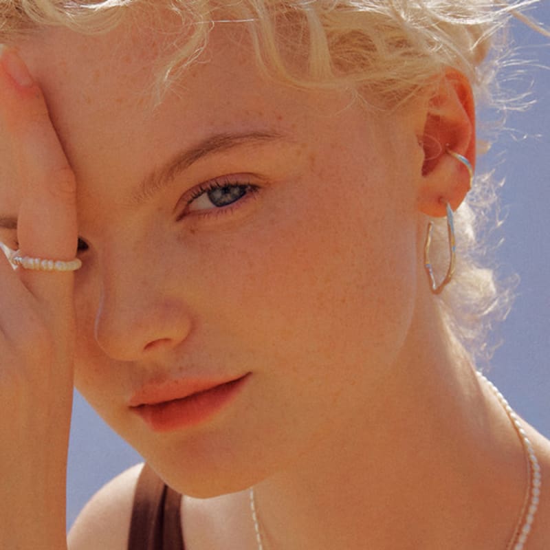 ACOOPU [925 Silber]Momi Ringohrringe