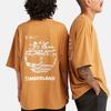 Timberland Letter Logo Printed Casual Loose Short Sleeve T-Shirt Unisex Tops Wheat A6QJ1-P47