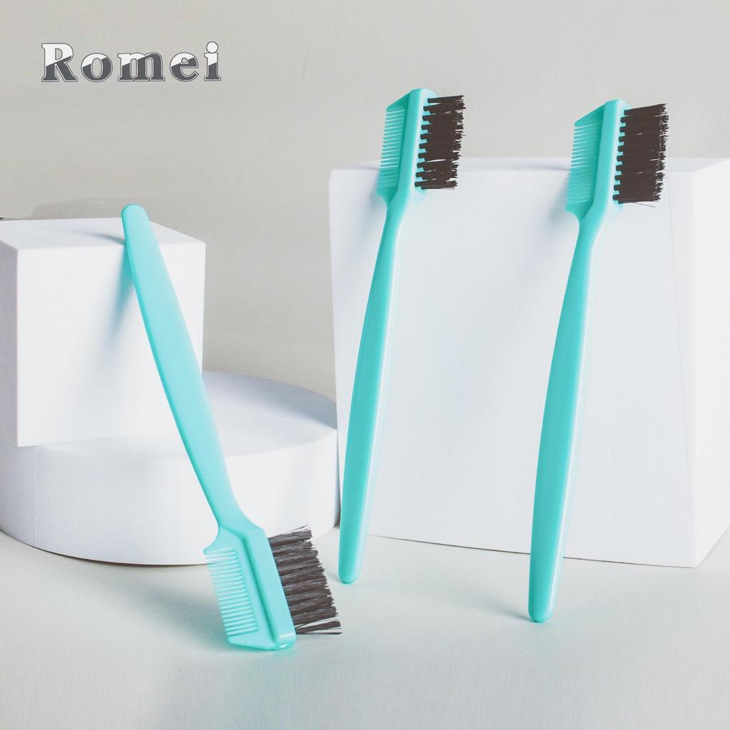 Black Plastic Eyelash Brush with Flocking Brush & Double-Ended Comb