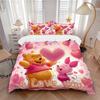 Piglet'S Valentine Heart Print 3Pcs Bedding Setduvet Cover With 2 Bedropillowcase Home Birthday Gift