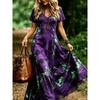 Damen-Langkleid mit Aufdruck