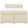Maison Exclusive - Sommier à lattes de lit avec matelas Crème 140x200 cm Tissu