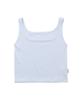 KIJIKO Ke504. Square Neck Cropped Sleeveless Light Blue