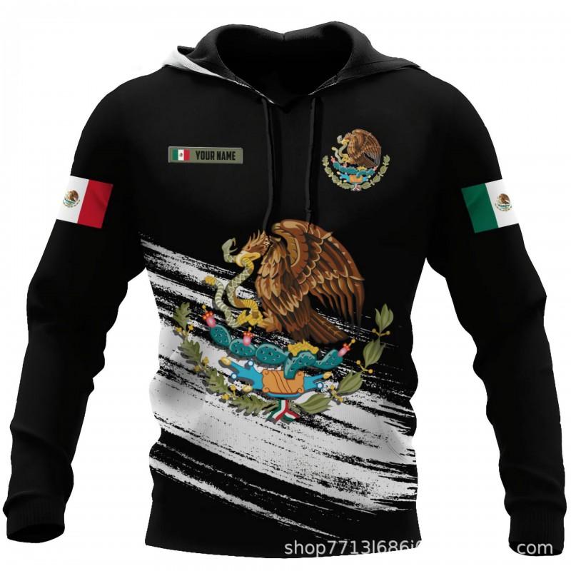 Mens Hooded Sweatshirt With 3D Digital Print Loose Fit Long Sleeve Pullover Fall Casual Wear