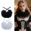 Victorian Lace Ruffled Collar for Women Stage Performances Detachable Collar Neck Ruff For Halloween Party Dressingup