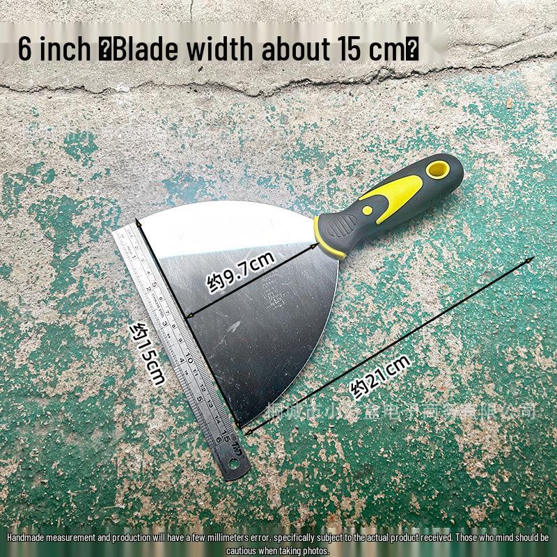 Stainless Steel Putty Knife with Dual-Color Handle and Mirror Finish