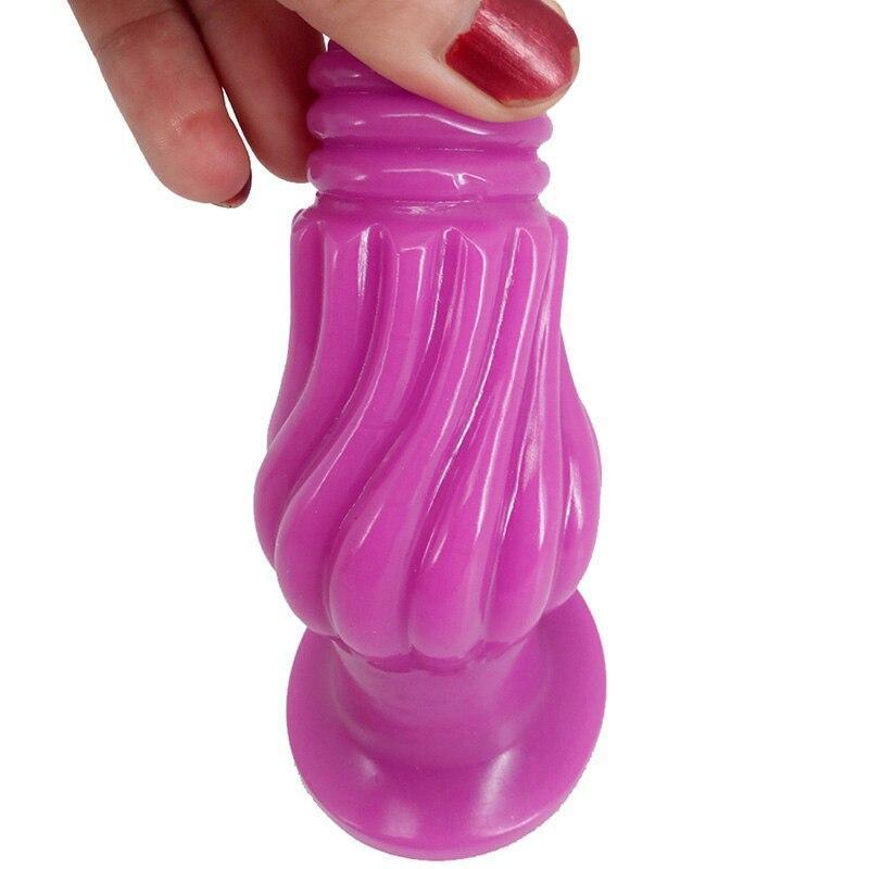 Faak Fantasy Dildo Dong Gummi Buttplug Rosa 12.3Cm 5Cm Dick Nicht Vibrierende Buttplugs