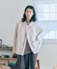 Malen Unisex Oxford Bomber Jacket Cream