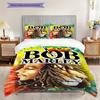 Vibrant Rasta Guitar Art Three-piece set (1 * duvet cover + 2 * pillowcase, without core) 2D Flat Christmas birthday gift Duvet cover and pillowcase