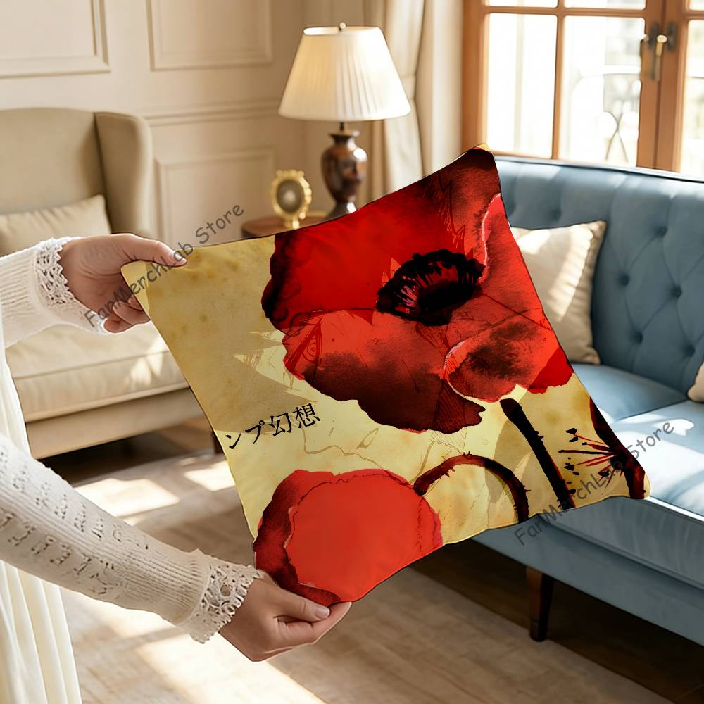 Band LLamp S Pillow Case Plush Fabric Soft Pillowcase Double Sided Print Sofa Cushion Cover Throw