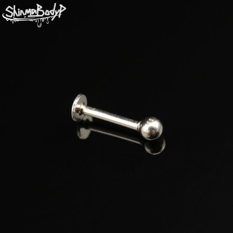 

Shinma Luxury Fashion Retro S925 Entire Sterling Silver Labret Lip Ring Lip Stud Earrings Ear Bone Stud Piercing Jewelry Ball 3mm, Rod Thickness 1.2, Rod Length 6mm