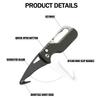 Pocket Folding Knife Portable Express Unpacking Knife with Keychain Serrated Hook Blade Outdoor Multifunctional Survival Tool