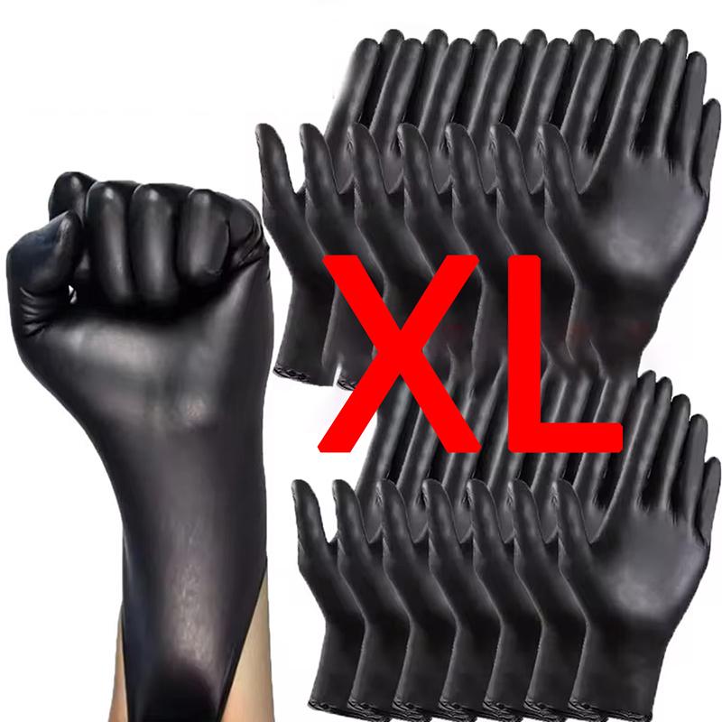 

Disposable glove packaging black nitrile gloves household kitchen cooking tools car wash household cleaning work gloves New 10PCS