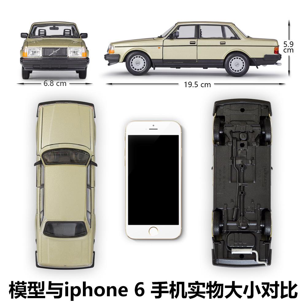 WELLY 1:24 VOLVO 240 GL Alloy Classic Car Model Diecasts Metal Toy Vehicles Car Model Simulation Collection Childrens Toys Gifts