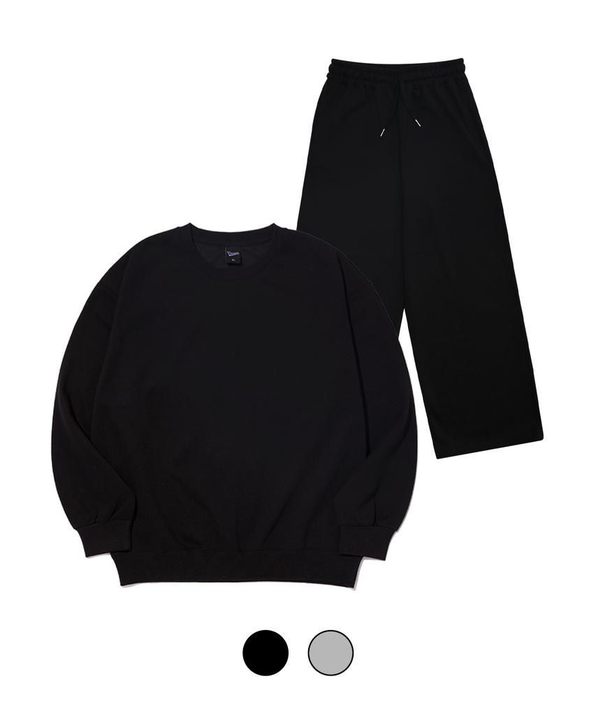 CREAM SODA LAB Basic Training Set (Sweatshirt + Wide Pants)