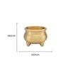 Antique Style Three-Legged Copper Incense Burner - Brass Sandalwood Holder for Household Use