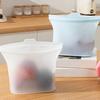 Sac de Conservation Alimentaire en Silicone de Qualité Alimentaire avec Bande d'Étanchéité Pochette Étanchéité Reutilisable Compatible Micro-ondes Conservation Fraîcheur pour Cuisine Maison Salle à Manger