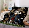 Custom Name Wizard World Flannel Blanket Throw Blanket Soft Warm Sofa Bed home Decor Unique Gift