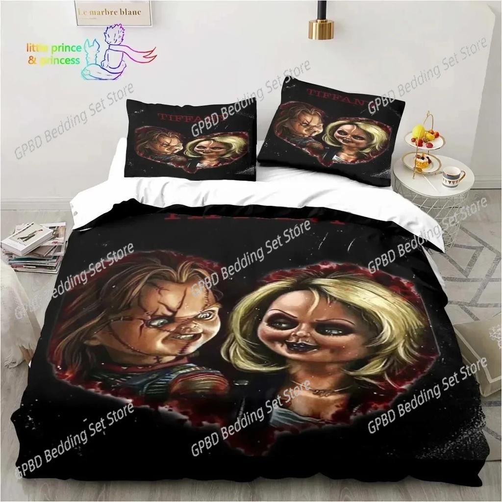 Horror Movie Chucky Bedding Set For Bedroom Soft Modern Bedspreads Comefortable Kids Duvet Cover Quilt Cover And Pillowcase