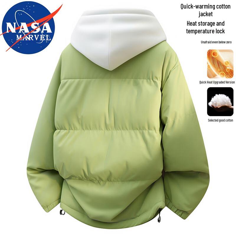 NASA MARVEL Men's Hooded Puffer Jacket