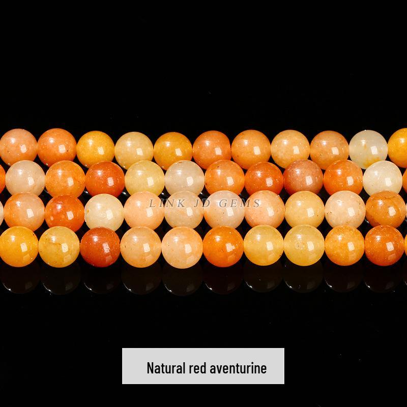 

Jinde Jewelry Натуральный красный авантюрин круглые бусины для изготовления браслетов и аксессуаров своими руками. 8mm/Approx. 47 pieces