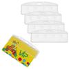 Pack Of 5 Horizontal Half Card Badge Holder For Swipe Id Cards Frosted Rigid