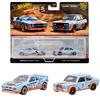 Hot Wheels Premium 2-Pack Lancia Rally 037 / Fiat 131 Abarth Vehicle Toy Diecast Cars for Ages 3 and Up, Blue, HRR81