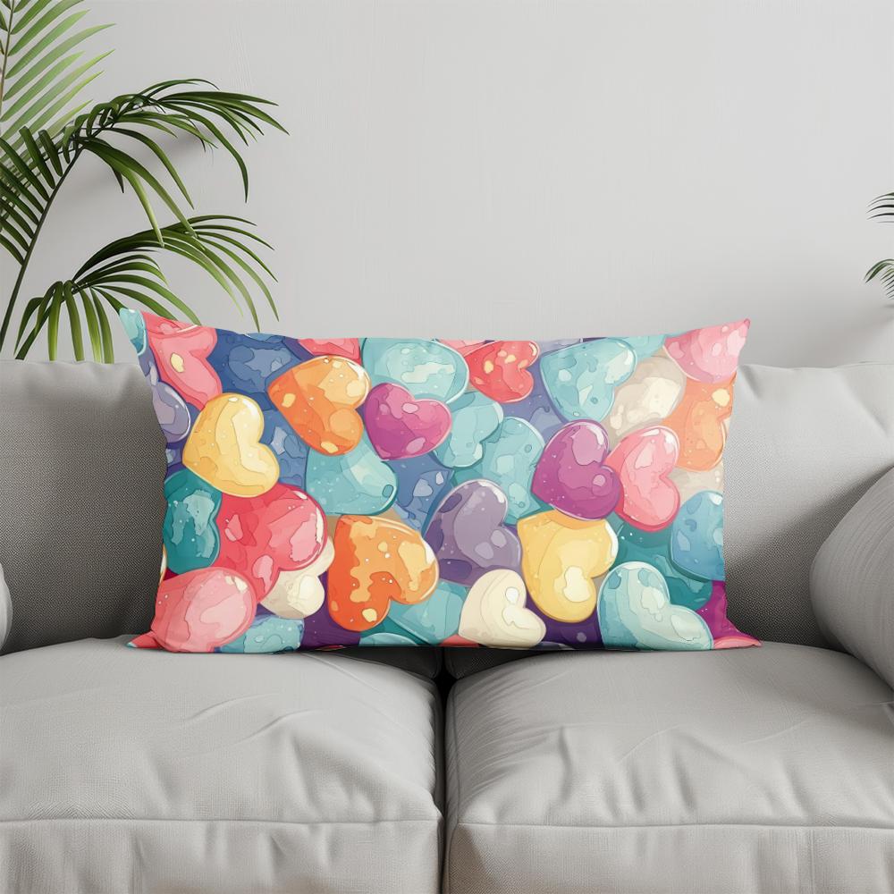 Home Decor Sunflowers & Bees Pillow Cover Suitable For Sofa Bedroom Car Pillow Cover Cushion Rectangular Back Cushion