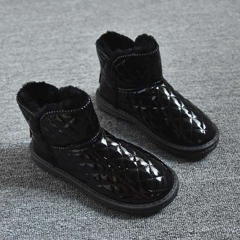 Heightened Thick-soled Snow Boots for Women 2025 Waterproof Winter New Popular Non-slip Thickened Leather Velvet Warm Cotton Shoes