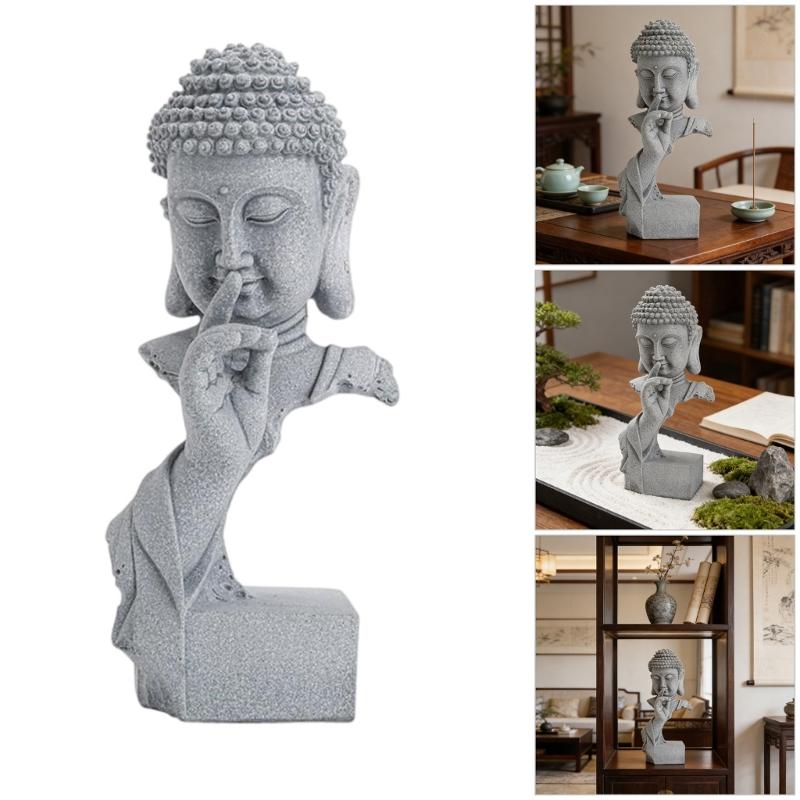 Resin Buddhas Statue Meditations Sculpture For Living Room Or Office Desktop Shelf Decoration Collectible Ornament Gift