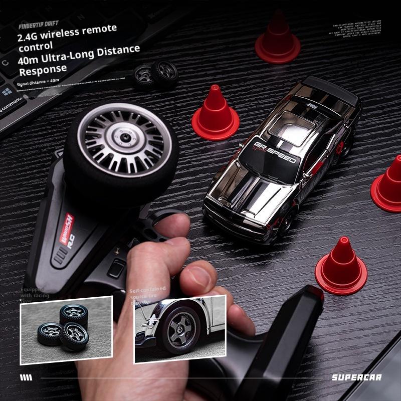 New Wennan Wind 1/43 Wild Horse Daoqi Rc Mini Drift Remote Control Car High Speed Racing Full Scale Gyroscope Remote Control Toy