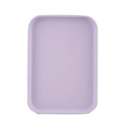 Serviertablett für die Küche, Weizenstroh, rechteckig, nordischer Stil, für Cupcakes, Obst, Snacks, Tee, für Zuhause