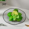 Luxury Dining Table Decor Household Fruit Plate Thickened Iron Bowl with Large-Capacity Draining Design for Elegant Kitchen Holder Counter Anti-Rust