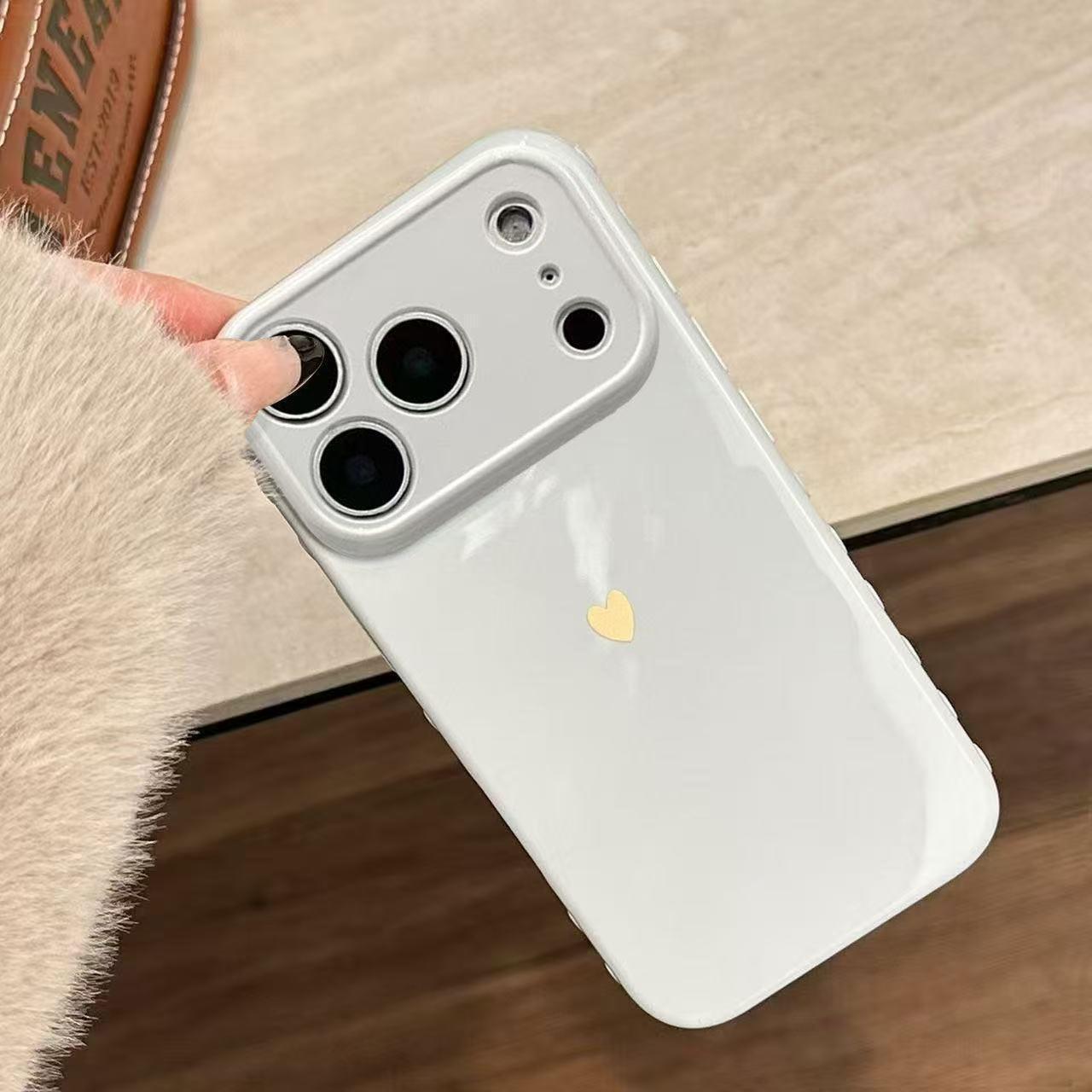 

Heart Side Case for Apple 17 Pro Max: Cute, Gentle, Full Lens Protection for 15 Pro & 14. iPhone 14 Plus