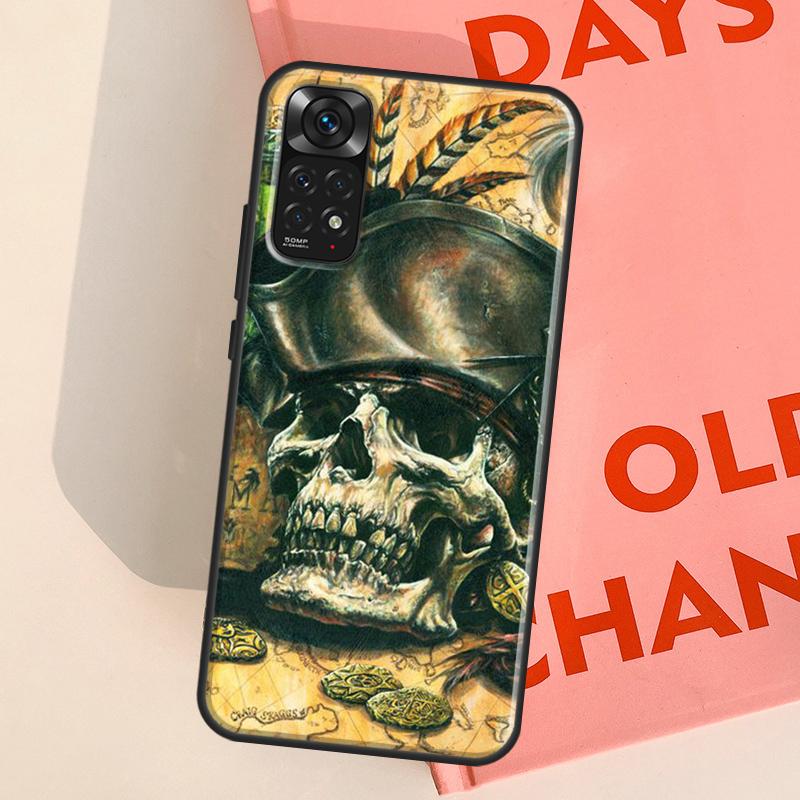 Pirate Skull Case For Redmi Note 12 11 Pro Cover For Redmi Note 10 9 8 Pro 9S 10S 11S 12S 9C 10C 12C