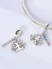 Charms Bead 925 Silver Pink Heart Basketball Fit Bangle Bracelet Necklace DIY Jewelry