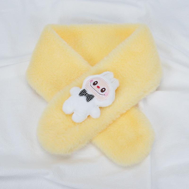 Plüsch-Winter-Schal im koreanischen Stil, Süßer und warmer Nackenschutz für Mädchen und Schülerinnen