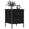 Table de chevet - Maison Exclusive - Noir - 2 tiroirs - Cadre en fer