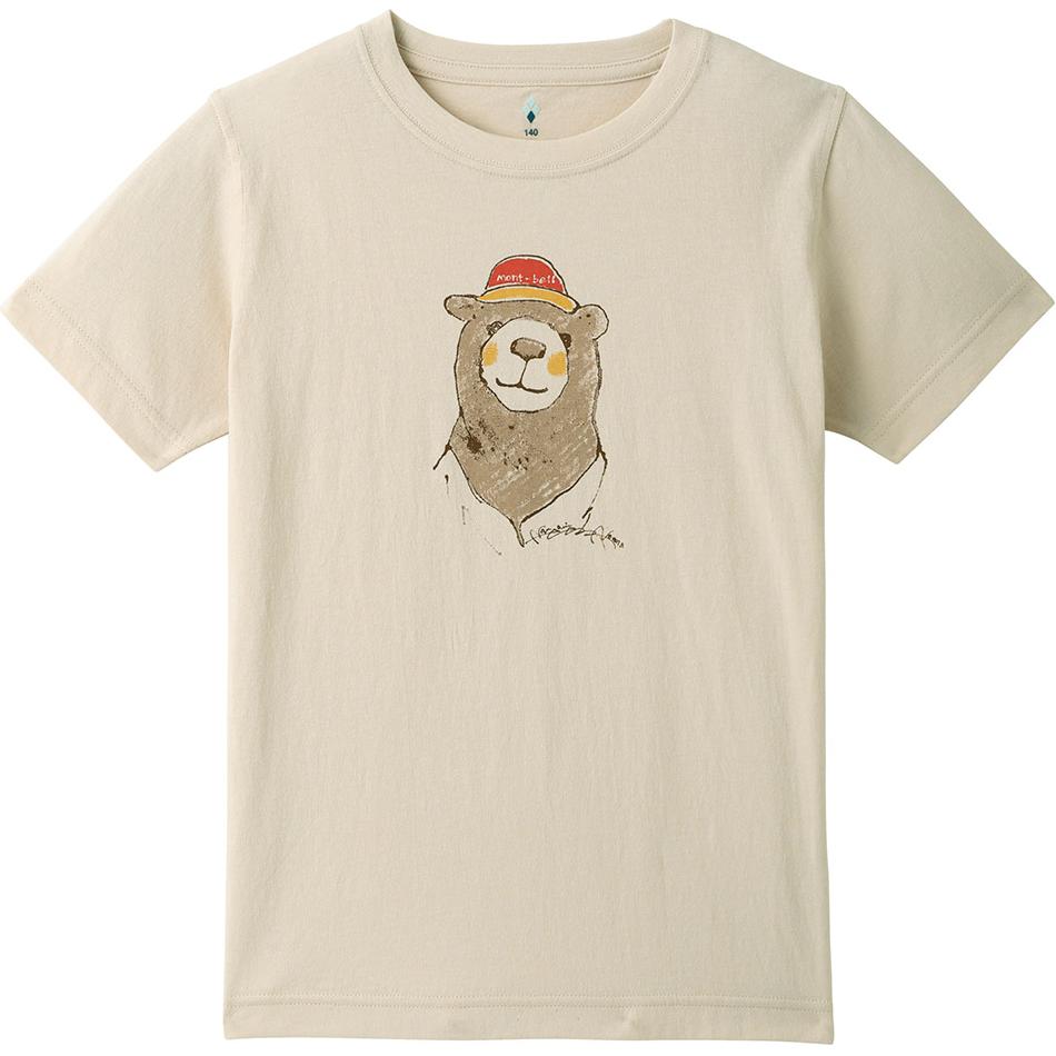 MONTBELL T Shirt Kids Round Neck Short Sleeve Print Ivory Kids