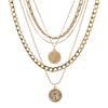 Women's Trendy Multi-Layer Round Pendant Necklace