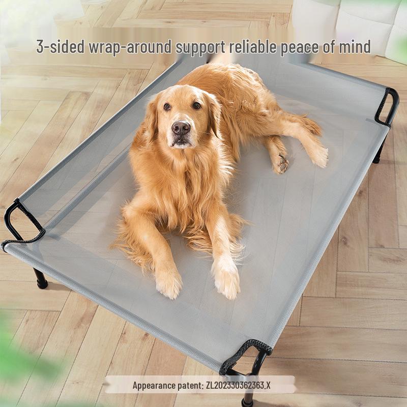 Breathable, Moisture-Proof Pet Bed: Removable & Washable Backrest for Medium to Large Dogs & Cats