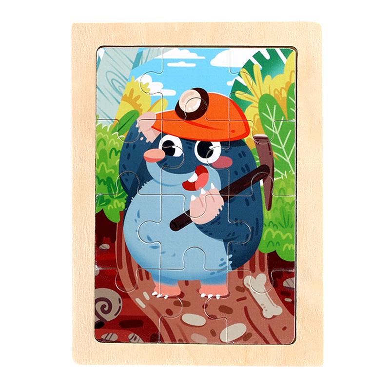 Early Education Wooden 20-Piece Puzzle Board for Infants and Young Children (Ages 0-6)