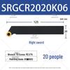CNC Lathe Tool Holder for External Threading with Round Insert, Models SRGCR1616H06 & SRGCL2525M08
