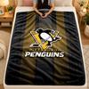 Flannel BlanketPittsburgh Penguins Warm Soft Throw Blanket for Indoor Sofa Bed Living Room Use