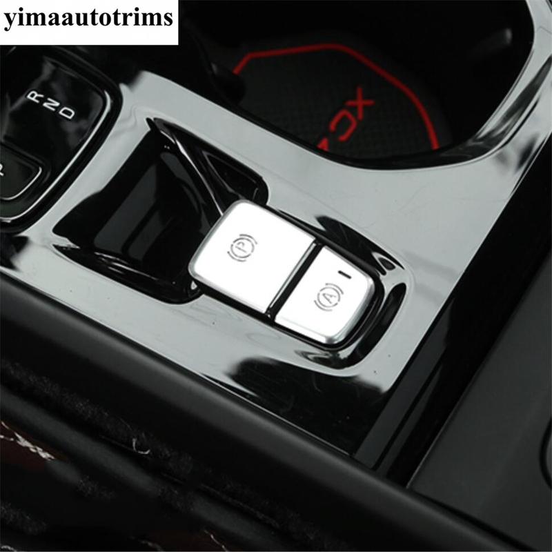 Electronic Hand Brake P Button Sequin Decoration Protection Cover Trim For VOLVO XC40 2018 - 2025 Metal Accessories Interior Kit