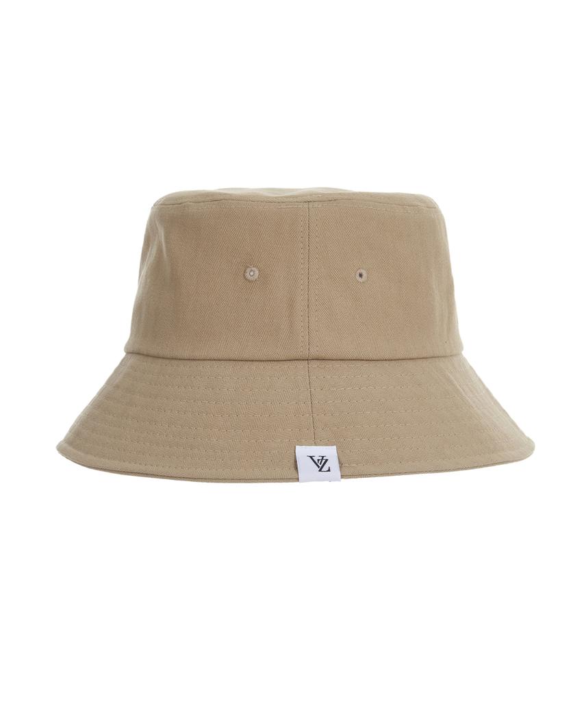 Bajal Herringbone Label Bucket Hat Beige
