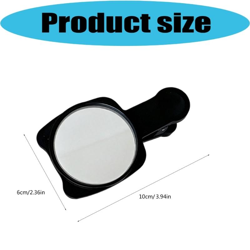2Pcs Shatters Proof Smartphone Rear Camera Selfie Mirror Clip Photography Tool Reflective Wide Angled Convex Mirror