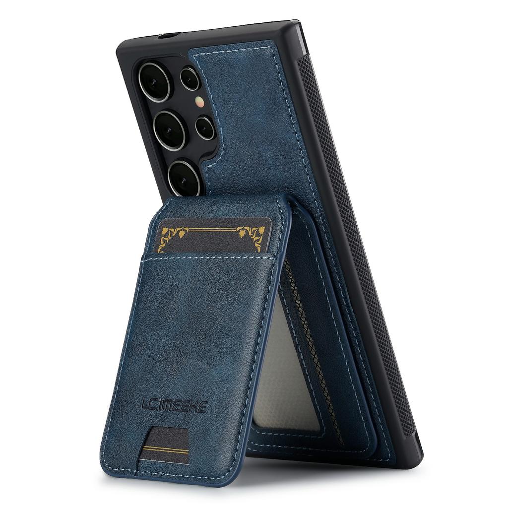 LC.IMEEKE L3 For Samsung Galaxy S26 Ultra Magnetic Case Detachable Card Holder Leather TPU Mobile Cover